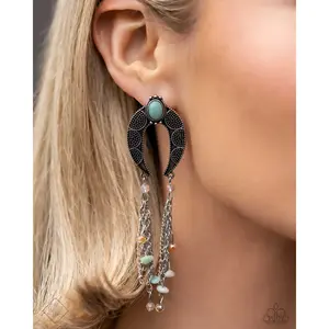 Sahara Sway - Blue Earrings - Paparazzi