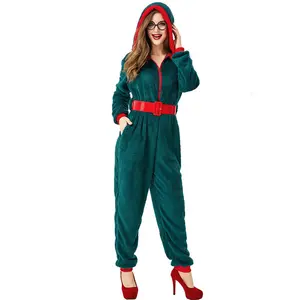 Women's Christmas Costume Adult Women Cosplay Green Christmas Tree Styling Casual Home Daily One-piece Costume Party Carnival Stage Costume Dress Up Props