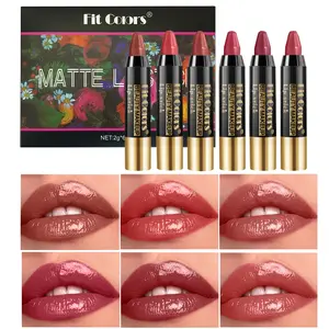 6-pack lip gloss set with silky smooth texture, waterproof and easy to apply, long-lasting natural makeup effect