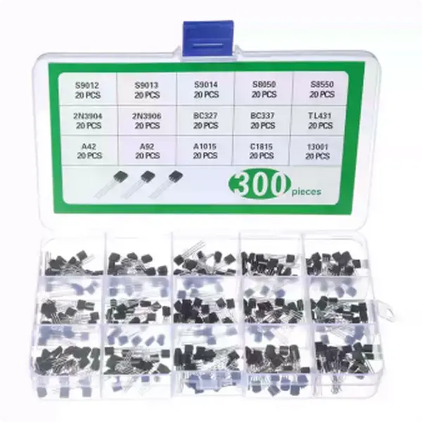 ST SHILLEHTEK 300PCS Transistors Kit Pack - S9012, S9013, S9014, S8050 Common Triodes in Plastic Box for Single Board Computers, Desktop & Laptop Components