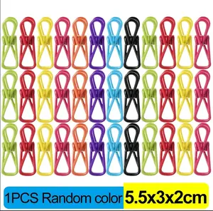 Mini Bag Sealing Clip Portable Colorful Kitchen Food Snack Storage Bag Clips Sealer Metal Clamp Kitchen Organization