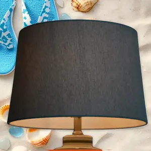 Threshold Large Linen Mod Drum Lamp Shade,Gray,Trending Home Decor,Aesthetic Lighting,TikTok Hot Sale,Boho Lamp Accessory,Modern Lamp Shade