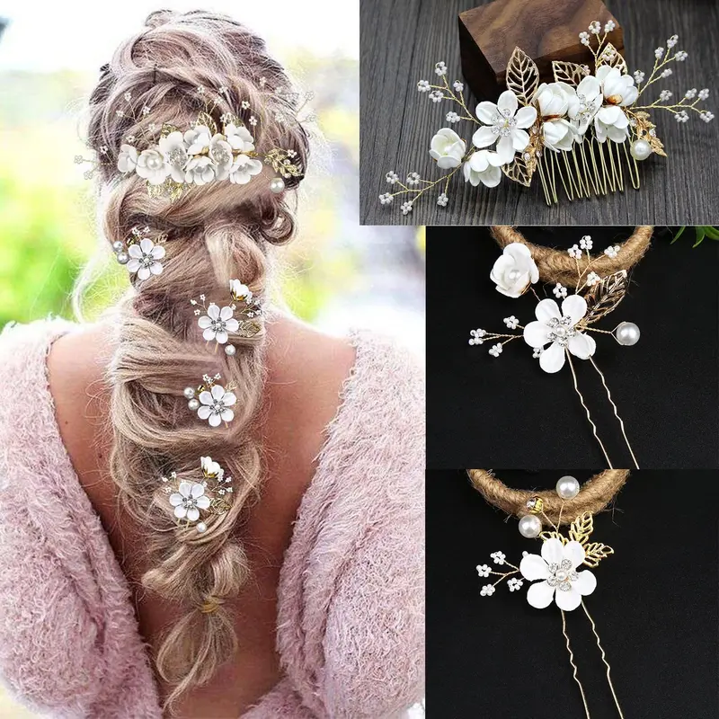 jeweled hair clips wedding - TikTok Shop display picture 1