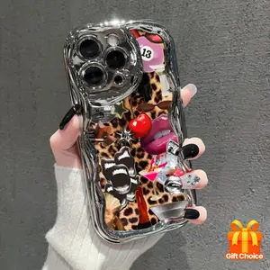 A Cool Leopard Patchwork Design Pattern Printed Phone Case, Suitable for iPhone 16 15 14 13 12ProMAX Soft Edge 11 Protective Cover, Perfect Valentine's Day Gift for Boyfriend or Girlfriend