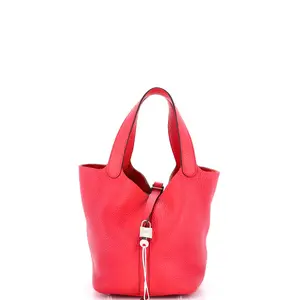 Pre-owned material Bucket Bags Hermes Picotin Lock Bag Clemence PM by Rebag