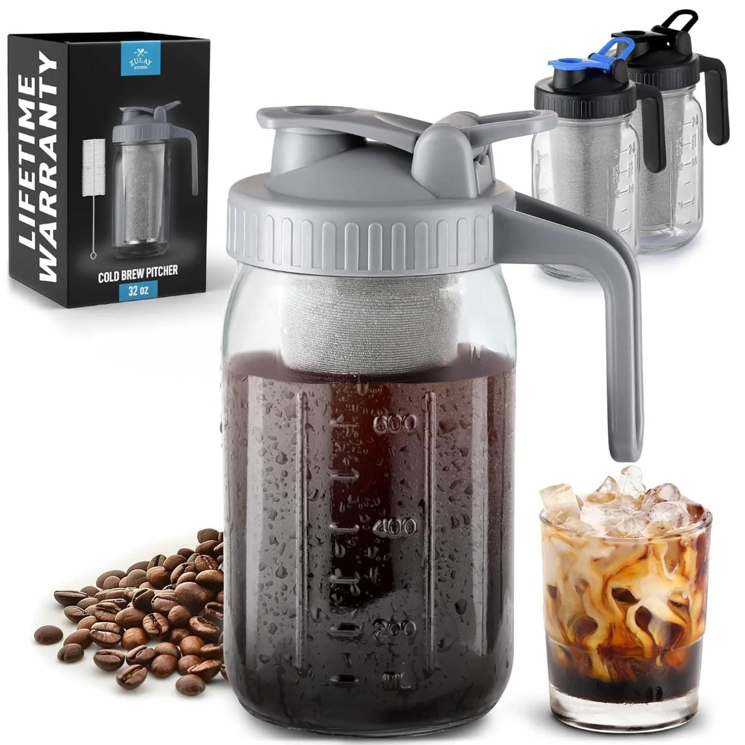 Zulay Kitchen Premium Cold Brew Coffee Maker – Mason Jar Pitcher Zulay Kitchen Premium Cold Brew Coffee Maker – Mason Jar Pitcher