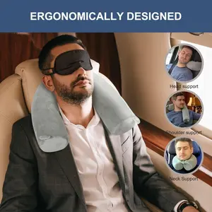 1 adjustable bendable travel pillow - lightweight and flexible neck pillow, ideal for sleeping and travel by car, plane or train