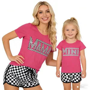 MAMA & MINI Chessboard Chic! Summer Sets for Trendy Duos Casual Outfits  Womenswear