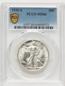 Walking Liberty Half Dollars (1935-S 50C PCGS Secure)