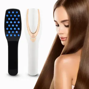 Comfort Chargeable White Vibrating Hair Loss Hack Home Electric Massage Comb USB Charging Massager for Daily Relaxation & Holiday Gift foot massager Relaxing