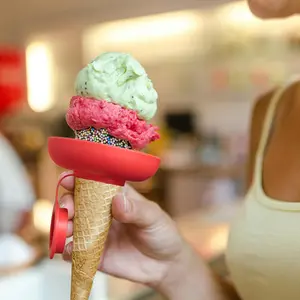 4pcs Summer Ice Pop Holder: Leak - Proof Cone Stand with Drip Guard, Dishwasher Safe