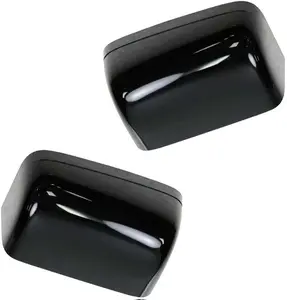 Glossy Black Top Half Mirror Covers Overlay Compatible with 2008-2016 F-250 F-350 Heavy Duty Trucks