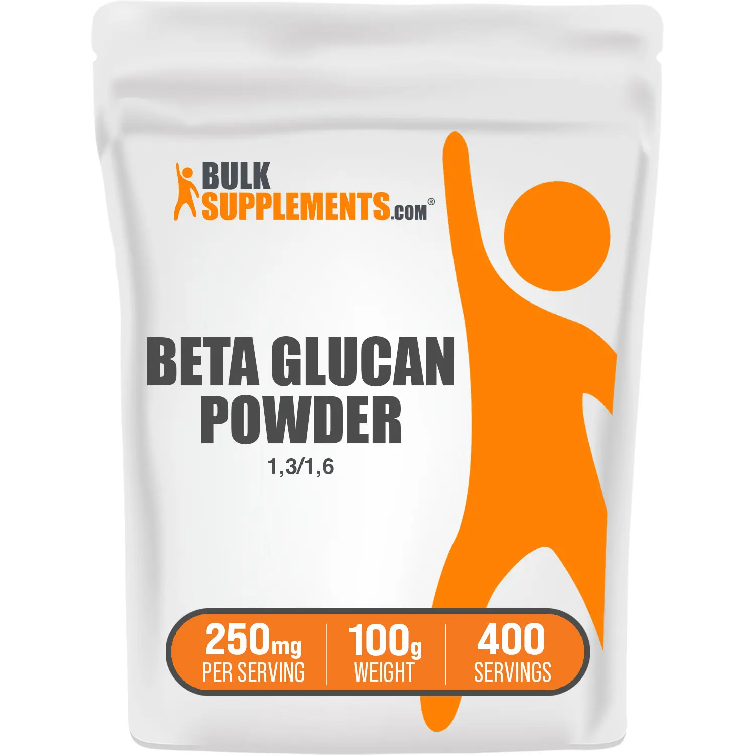 BulkSupplements (1,3/1,6) Beta D Glucan Powder - 100g, 250mg per Serving - Edible Natural Fiber - Health, Nutrition, Dietary Supplement - Skin Care Support, Fitness