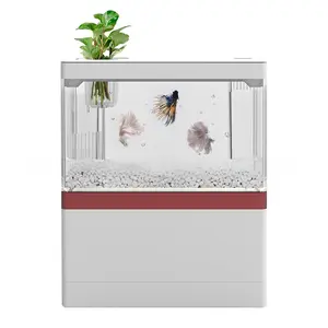 Small Fish Tank Compact Desktop Creative Aquascape Set Ecological Tank Micro Landscape No Water Change Mini Aquarium