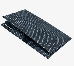 Ripples Black Clutch Wallet with RFID Protection Three Card Slots Two Cash Compartments and Zippered Pocket Unisex Design