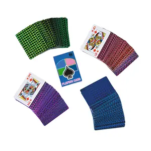 2 1/4" x 3 3/4" Holographic Color Pattern Playing Cards - 12 Pc.