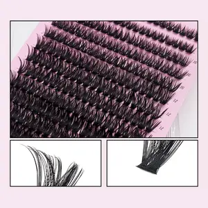 Natural Look Individual Cluster Lashes, DIY Segmented Eyelash Extensions (8-16mm Mixed)