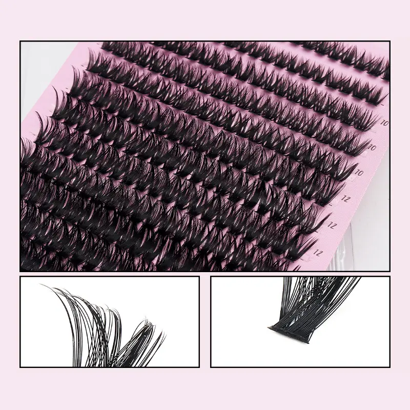 Natural Look Individual Cluster Lashes, DIY Segmented Eyelash Extensions (8-16mm Mixed) Soft Cluster Lashes