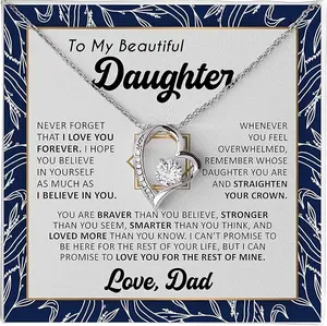 Mothers Day Gifts for Daughter - Jewelry Gifts From Daddy on Graduation, Wedding Day, Present Ideas For Beautiful Daughters from Father, Birthday Gift for Daughters