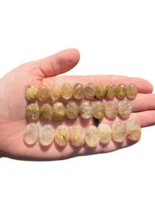 Golden Rutilated Quartz Cabochon Oval