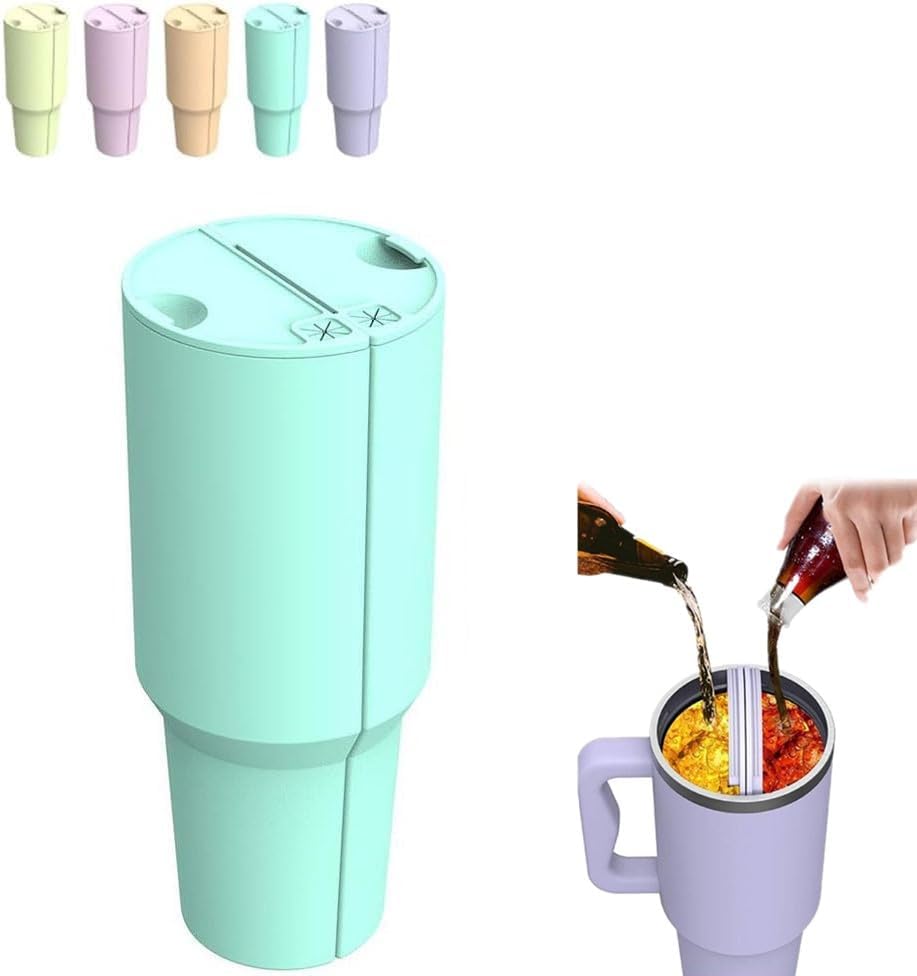 2-in-1 Drink Separator Silicone Liner for Stanley Cup 40 oz, Inner Cup Section Tray for Stanley Cup Dual-Sided Drink, Reusable Cup Divider for Coffee, Juice, Cocktails, Whiskey 2-in-1 Drink Separator Silicone Liner for Stanley Cup 40 oz, Inner Cup Section Tray for Stanley Cup Dual-Sided Drink, Reusable Cup Divider for Coffee, Juice, Cocktails, Whiskey