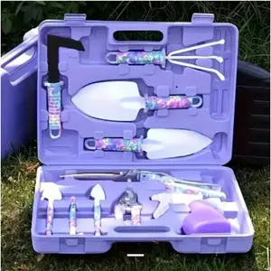 Gardening Tool Set, 10-Piece Heavy-Duty Floral Gardening Tool Set with Non-Slip Rubber Handles, Special Gardening Gift for Women and Fathers, Birthday Gift Box, Outdoor Plant Pruning Head Replacement, Weed Remover