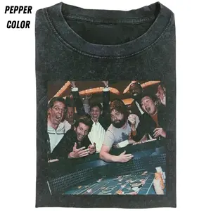 The Hangover Playing Poker Crewneck T-Shirt, Funny The Hangover Movie Tee, Gift for Boyfriend, Menswear Streetwear Top, Casual Graphic Shirt, Comedy Film Fan Apparel