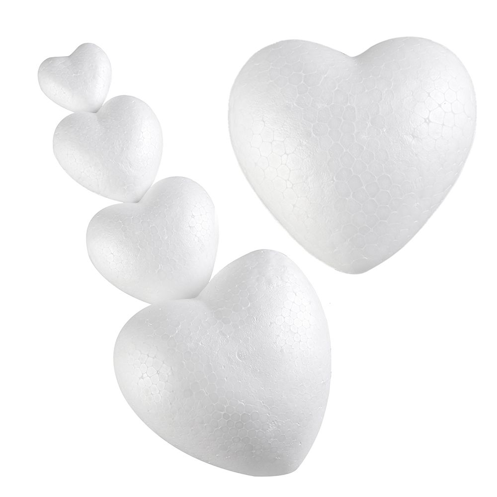 6/8.5/10/15cm Heart Foam Mould White Craft Balls Styrofoam Modelling Polystyrene Wedding Decor DIY Ball Toys Party Decoration