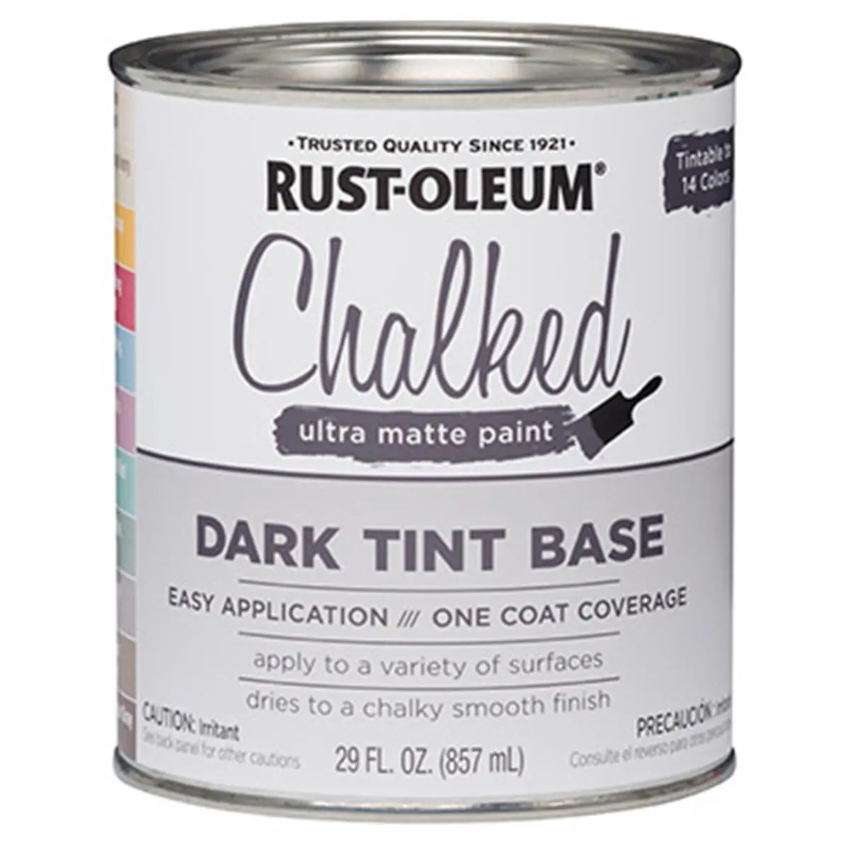 Rust-Oleum 287689 30oz Chalk Paint - Multi-Surface Dark Tint Base Ultra Matte, 2.5 lbs, 4.3x4.3x4.9 in, 1 Coat Coverage, Low Odor, for Automotive & Motorcycle Paint Care