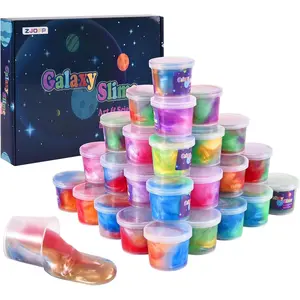 Kids Party Favors Galaxy Slime Kit 30 Pack Bulk Rich Colorful Putty Toy Stress and Anxiety Relief Sludge Christmas Stocking Stuffers for Girls and Boys