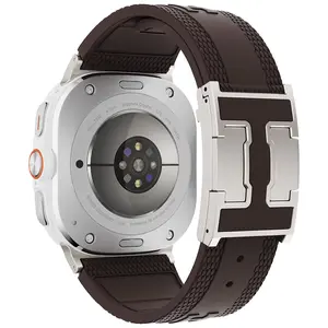 CrazyGrass Magnetic Buckle Silicone Watch Band Compatible with Galaxy Watch Ultra 47mm Soft Sport Strap for Men [WATCH NOT INCLUDED] Electronic Gadgets