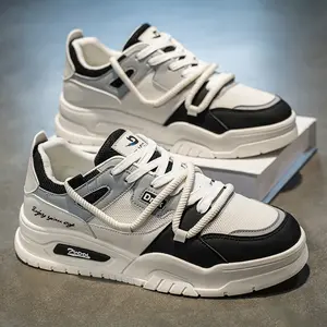 (New)Men's White Breathable Sneakers - Lightweight Low-Top Lace-Up Sneaker with Height Increase (Elevation Shoes), Wear-Resistant PVC Sole & Cushioning - - Round Toe for Running, Skateboarding, Daily Commute - Suitable for Men