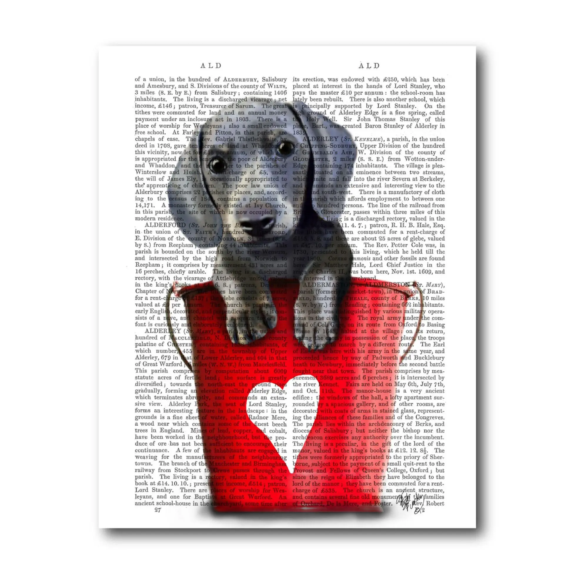 Courtside Market Buckets of Love Dachshund 16x20 Canvas