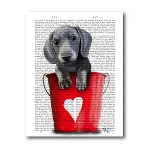 Courtside Market Buckets of Love Dachshund 16x20 Canvas