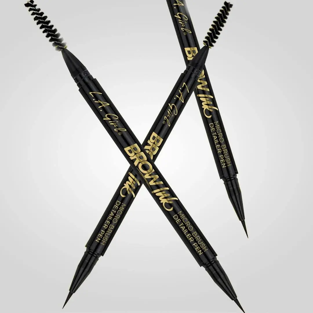 L.A. Girl Brow Ink Micro Brush Detailer Pen - 3 Shades Ultra-Precise Hair-Like Strokes Easy Control Cruelty & Paraben-Free