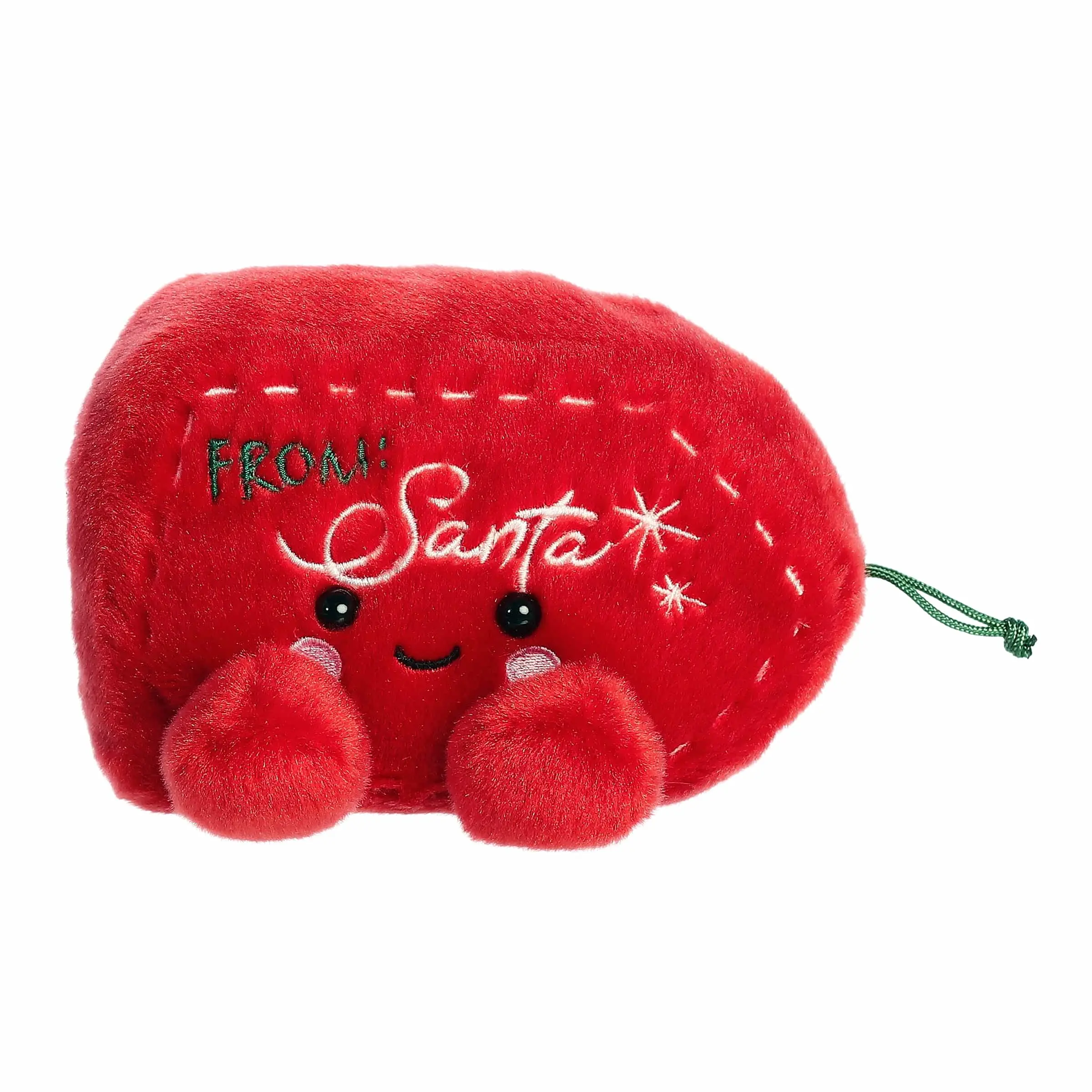 Palm Pals Festive Eudora Gift Tag 5 inch Red Mini Soft Plush Collectable Stuffed Animal