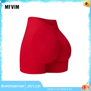 MFVIM Women's High-Waisted Tummy-Controlling Spandex Shorts - Seamless, High Stretch, Skinny Active Athletic Shorts for Yoga, Volleyball, Gym Clothes, Yoga Clothes