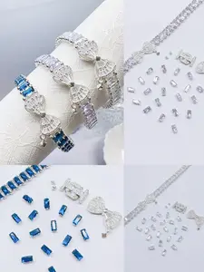 Dreamy Princess Series DIY Bracelet Making Kit, Includes prong-set (claw-set) rhinestones, Clasp, Rice Beads, Wire, Perfect for Crafting Beautiful Jewelry
