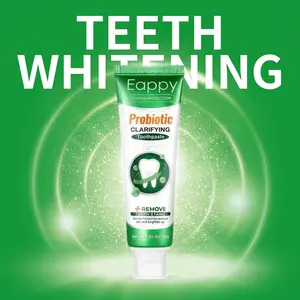 Eappy Teeth Whitening & Probiotic Toothpaste | Instant Fresh Breath, Remove Coffee Stains & Support Healthy Gums (140g)