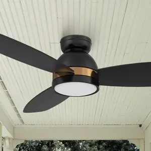 Biscay Pro Low Profile Smart Fan with LED Light Remote Outdoor/indoor 48 inch