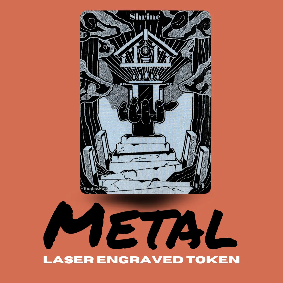 Metal Shrine Token – Laser-Engraved MTG Token - TikTok Shop