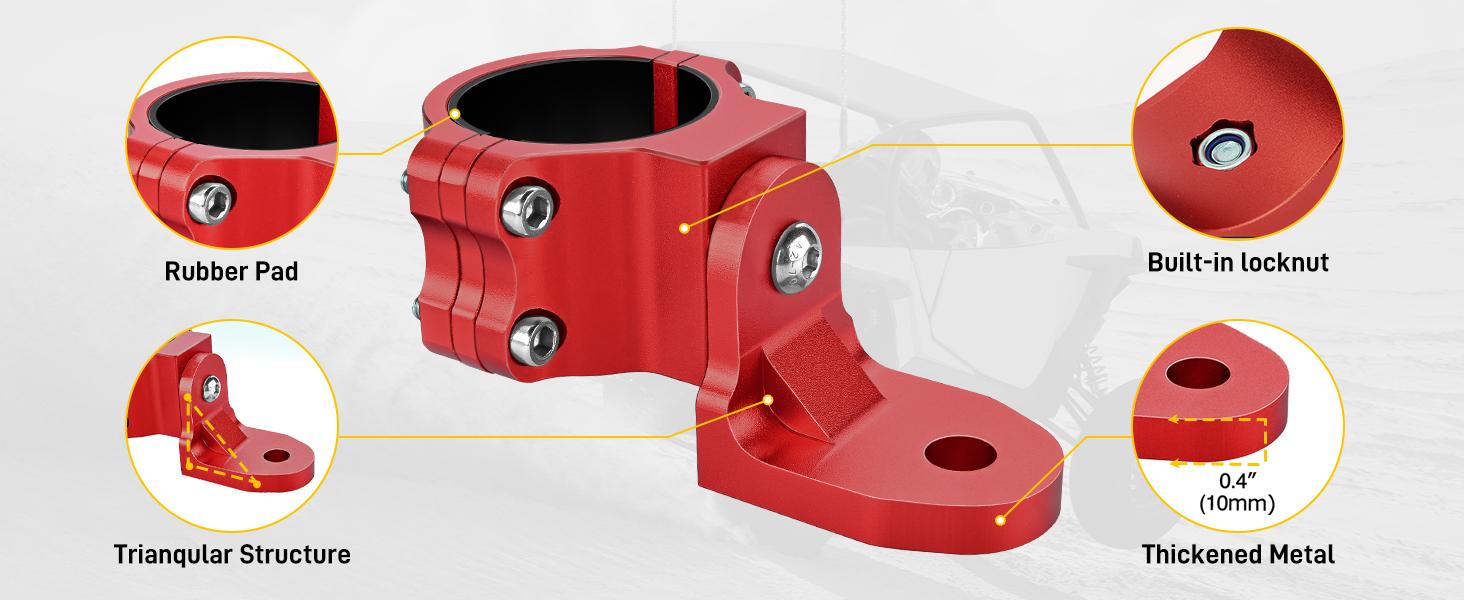 Nilight UTV Flag Antenna Mount Whip Light Mounting Bracket Red Adjustable Heavy Duty for 1.5" to 1.75" and 1.75" to 2" for Polaris RZR Ranger Can Am Maverick X3 Talon Nilight UTV Flag Antenna Mount Whip Light Mounting Bracket Red Adjustable Heavy Duty for 1.5" to 1.75" and 1.75" to 2" for Polaris RZR Ranger Can Am Maverick X3 Talon