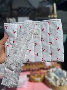 Cute Quilted Book Sleeve, Cherries
