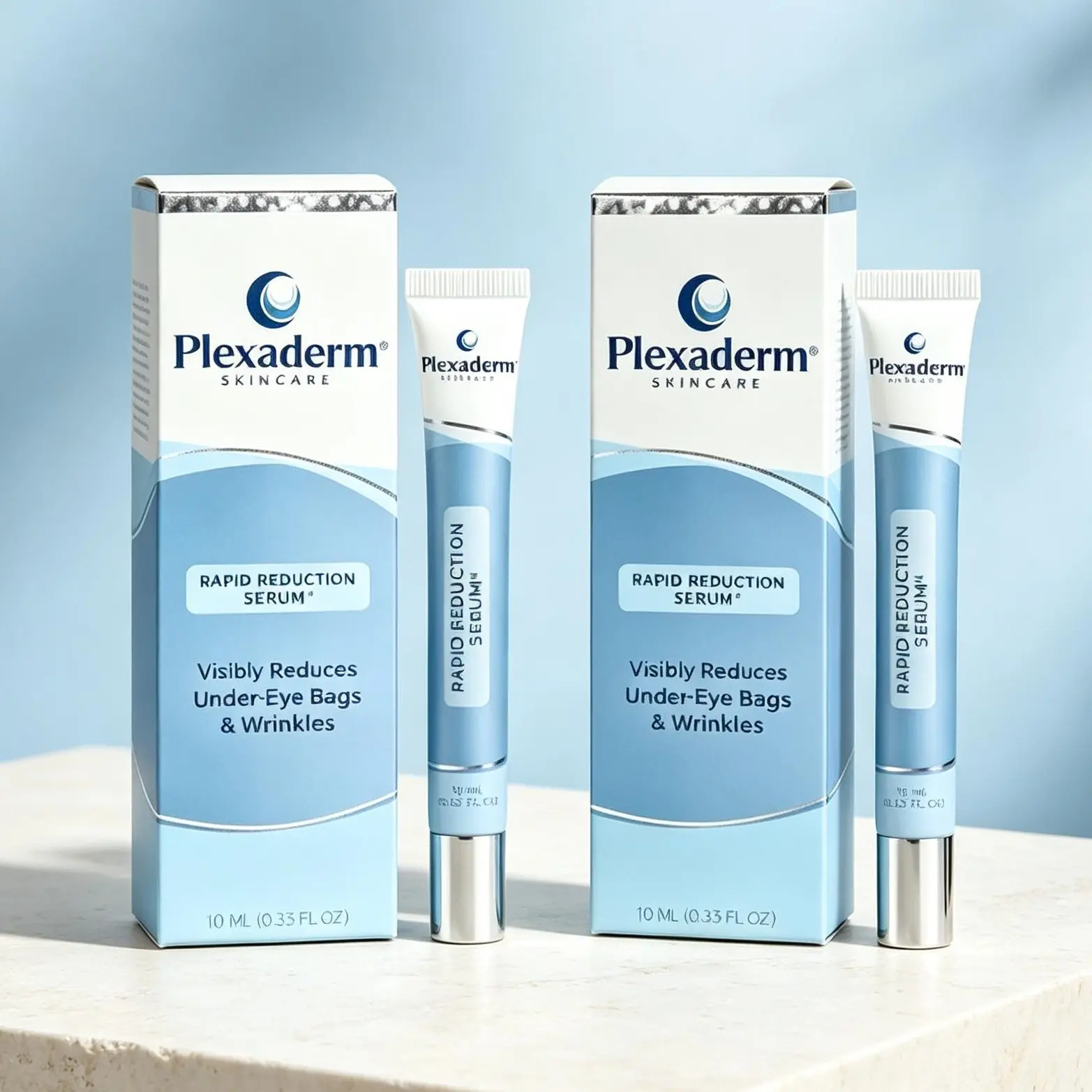 Plexaderm Quick Effect Eye Serum, Fast Anti-Aging Eye Care, Smooth Wrinkles & Crow’s Feet, Instantly Tighten Saggy Under-Eye Skin for Daily Use