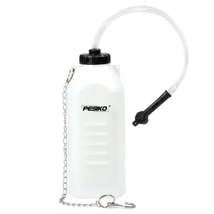 PESIKO Professional 1L Brake Bleeder Waste Bottle, One-Person Fluid Collection Tool with 24" Hose and Universal Rubber Connector for Easy Brake Service