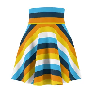 Aromantic Asexual (Aroace) Pride Skirt - LGBTQIA+ AroAcePride Month Clothes Flared Skater Skirt - Adorable Cute AroAce Flowy Skirt