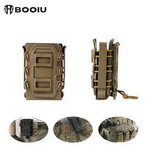 Outdoor Tactical 9mm Scorpion Soft Mag Pouch Shell Clip Case 5.56 7.62 9mm with Molle Clips, Multi-Function Shooting Hanging Bag Pocket Carry Holster