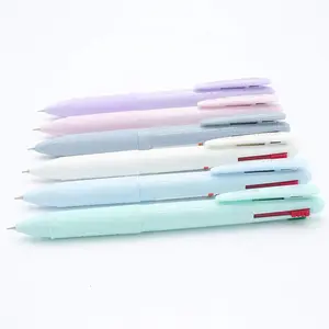 COLNK Multicolor Ballpoint Pen 0.5, 4-in-1 Colored Pens Fine Point,Ballpoint Gift Pens for Planner Journaling,Assorted Ink, 6-Count