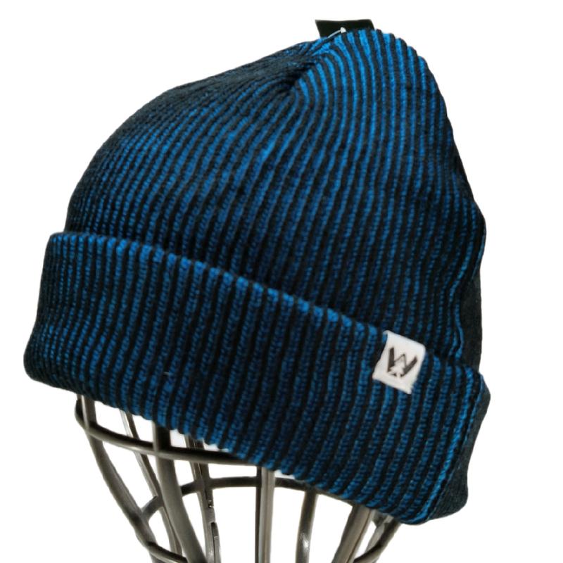 Willingland Beanie Hat for Women and Men Fall/Winter Collection Embroidered Toboggan Hat in Blue/Black & Off White/Black Warm Cozy Cotton Material