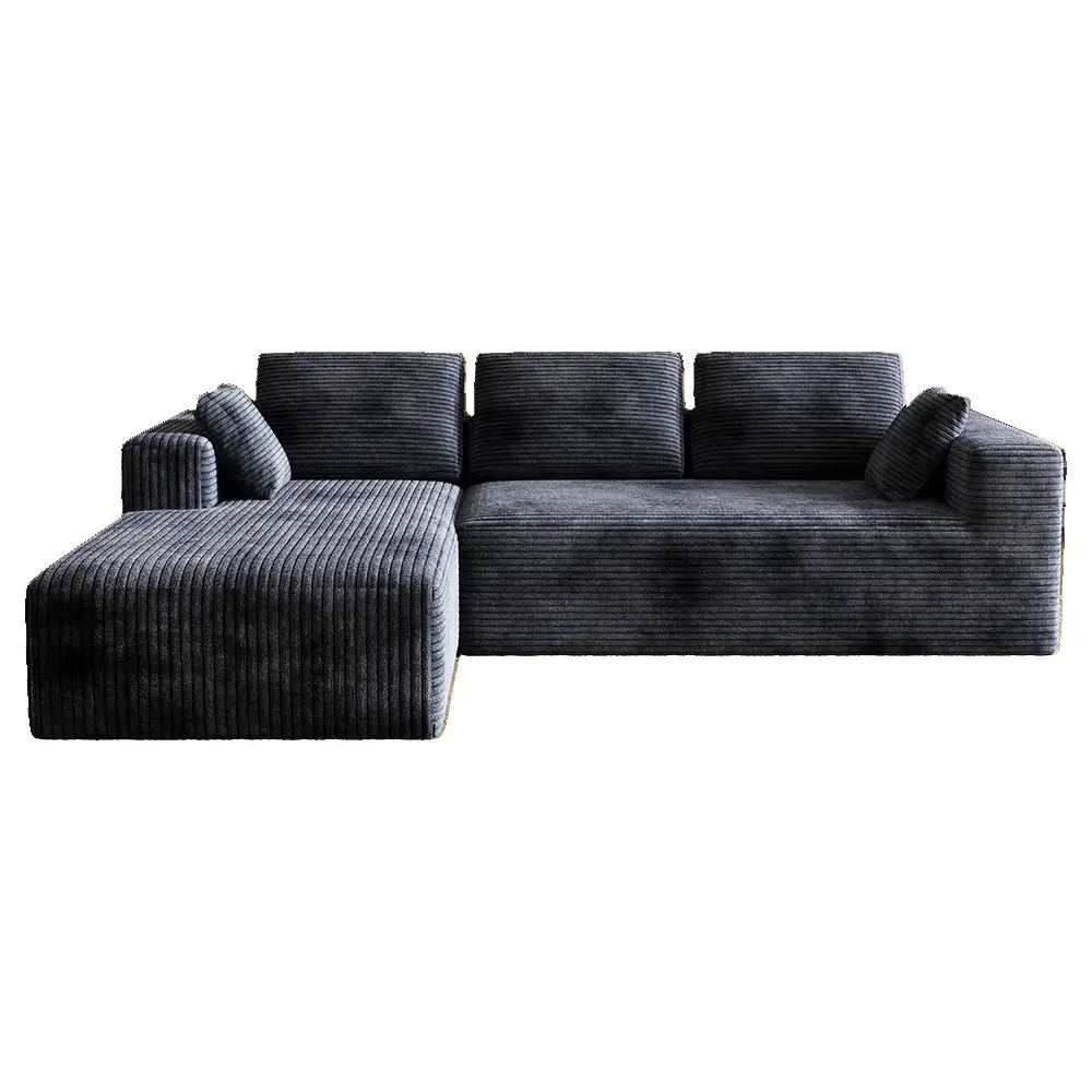 2026 NEW,L-shaped sofa, memory foam, corduroy upholstery, recliner chair, modular combination living room sofa/bedroom sofa, available in six colors Cloud sectional couch boneless